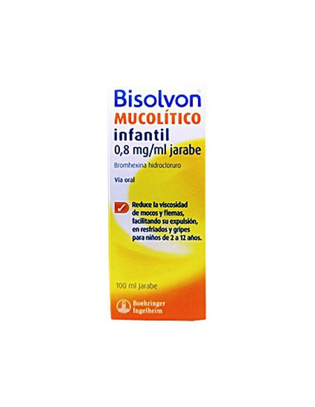 BISOLVON MUCOLITICO INFANTIL 0,8 MG/ML JARABE 1 FRASCO 100 ML