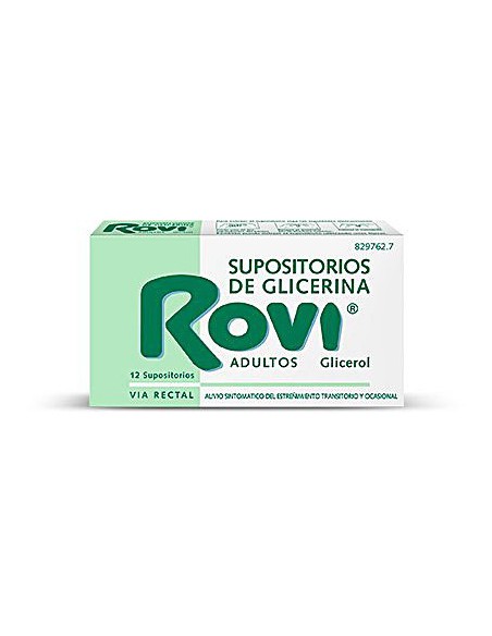 SUPOSITORIOS DE GLICERINA ROVI ADULTOS 3,36 g 12 SUPOSITORIOS