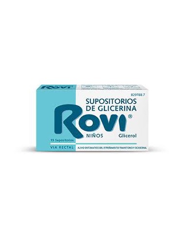 SUPOSITORIOS GLICERINA ROVI INFANTIL...
