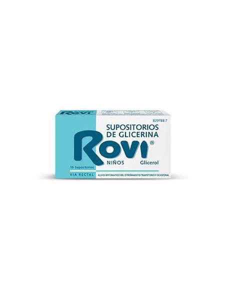 SUPOSITORIOS DE GLICERINA ROVI NIÑOS 1,44 g 15 SUPOSITORIOS