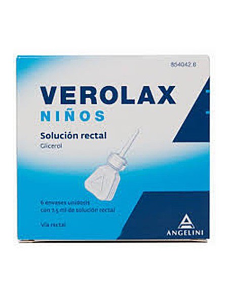 VEROLAX NIÑOS 1,8 ml SOLUCION RECTAL 6 ENEMAS 2,5 ml