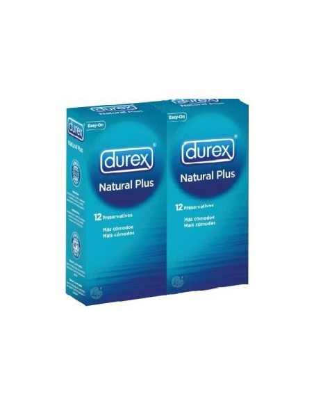 DUREX NATURAL PLUS PRESERVATIVOS 12 PRESERVATIVOS 2 CAJAS
