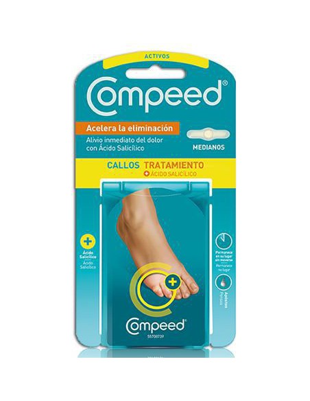 COMPEED CALLOS ACTIVOS HIDROCOLOIDE 6 APOSITOS MEDIANOS