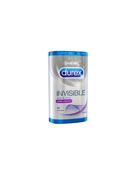 DUREX INVISIBLE EXTRA FINO EXTRA LUBRICADO PRESERVATIVOS 12 UNIDADES