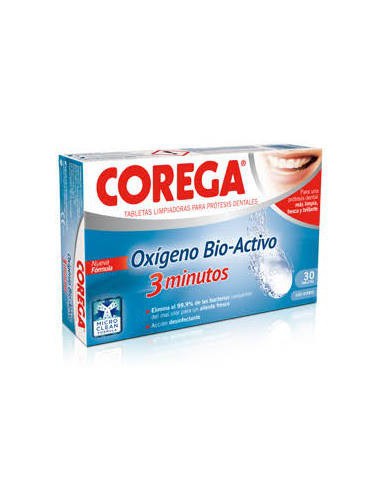 COREGA OXIGENO LIMPIEZA PROTESIS 30...