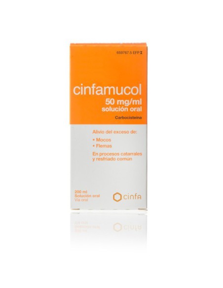 CINFAMUCOL CARBOCISTEINA 50 MG/ML SOLUCION ORAL 200 ML