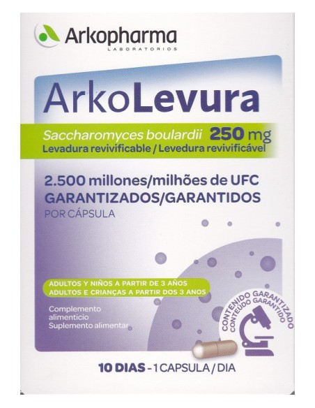 ARKO-LEVURA SACCHAROMYCES BOULARDII 250 MG 10 CAPSULAS