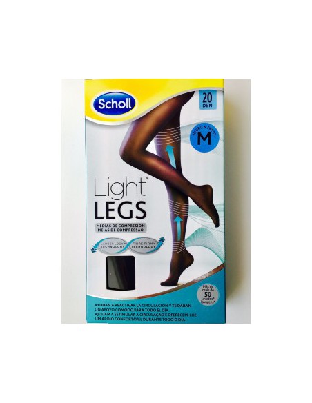 MEDIAS E.T. CINT COMP LIGERA 20 DEN SCHOLL LIGHT NEGRO T - M
