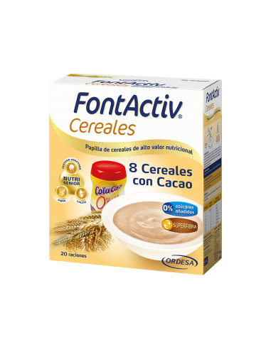 FONTACTIV 8 CEREALES + CACAO 1 ENVASE...