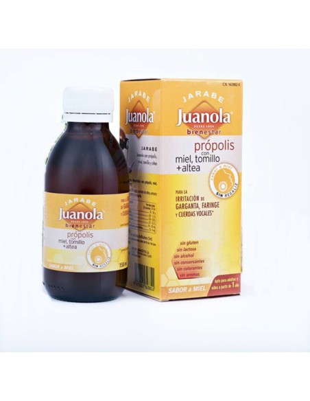 UANOLA PROPOLIS JARABE CON MIEL TOMILLO Y ALTEA 150 ML SABOR MIEL