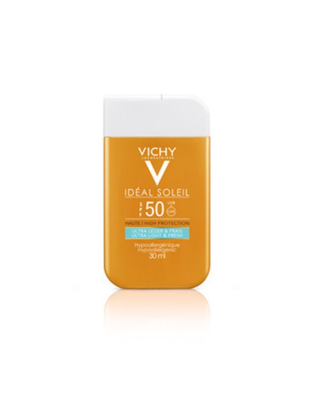 IDEAL SOLEIL SPF50 FLUIDO HIDRATANTE TACTO SECO POCKET 30 ML