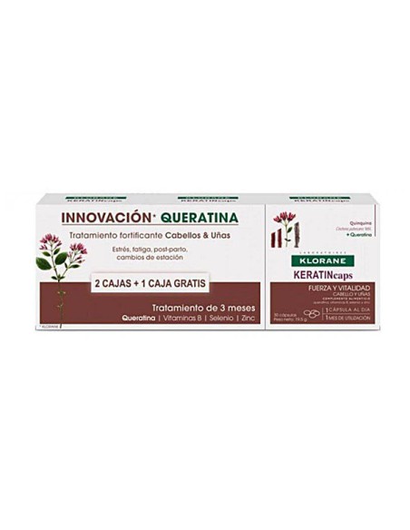 KLORANE TRIO KERATINCAPS 3 CAJAS 30 CAPS