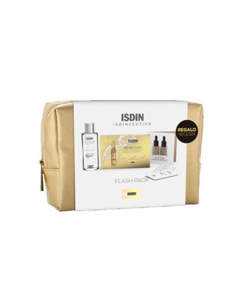 PACK ISDINCEUTICS BEAUTY FLASH AMPOLLAS FLASH + AGUA MICELLAR + MAQUIL