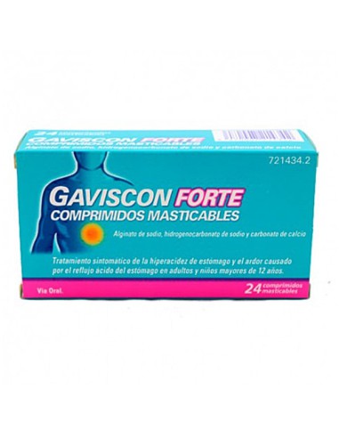 GAVISCON FORTE 24 COMPRIMIDOS...
