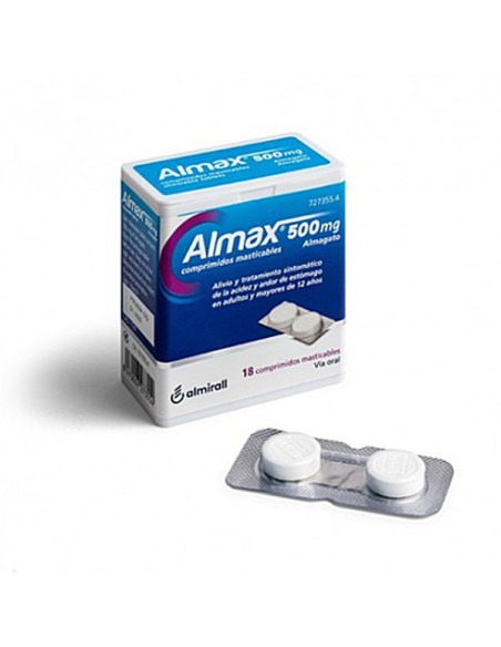 ALMAX 500 MG 18 COMPRIMIDOS MASTICABLES