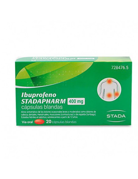 IBUPROFENO STADAPHARM 400 MG 20 CÁPSULAS BLANDAS