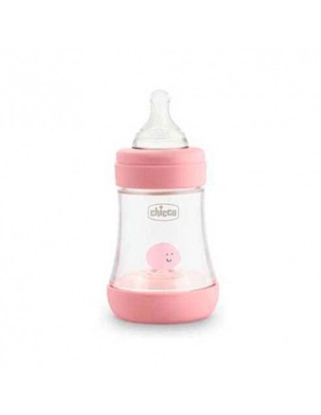 BIBERON PLASTICO T SILICONA CHICCO PERFECT5 ROSA 0M+ FLUJO LENTO 150 M