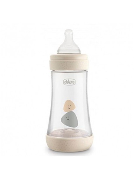 BIBERON PLASTICO T SILICONA CHICCO PERFECT5 NEUTRO 2M+ FLUJO MEDIO 240