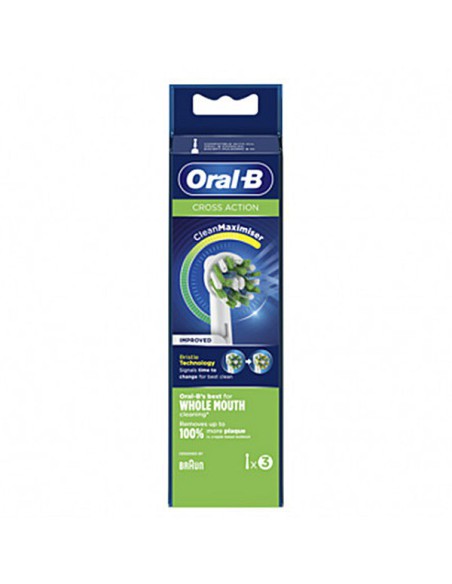 CEPILLO DENTAL ELECTRICO RECAMBIO ORAL-B CROSS ACTION EB50RB 3 CABEZAL