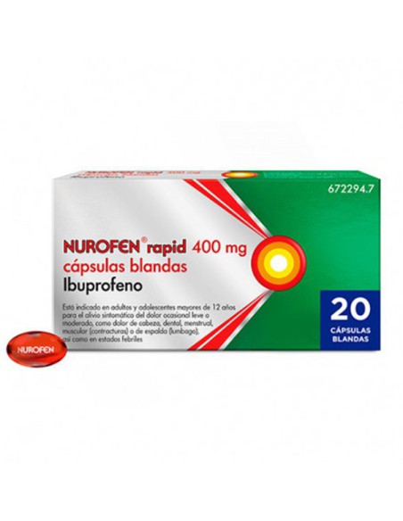 NUROFEN RAPID 400 mg 20 CAPSULAS BLANDAS- IBUPROFENO