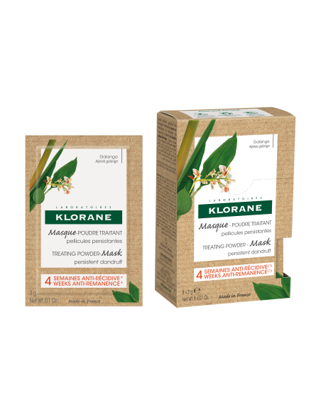 KLORANE MASCARILLA POLVO TRATANTE A LA GALANGA 8 SOBRES 3 G