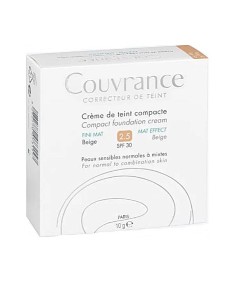 AVENE COUVRANCE CREMA DE ROSTRO COMPACTA SPF 30 1 ENVASE 10 g COLOR MA
