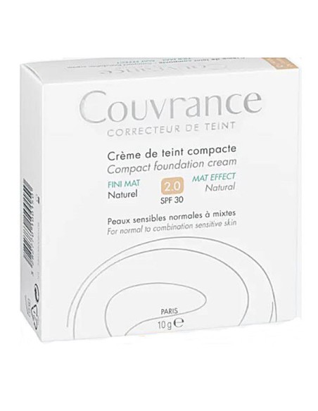 CREMA DE ROSTRO COMPACTA SPF 30 ACABADO MATE AVENE COUVRANCE 1 ENVASE