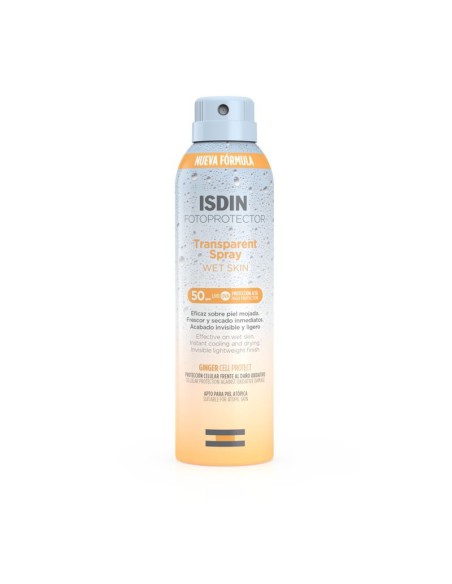 ISDIN FOTOPROTECTOR TRANSPARENT SPRAY WET SKIN SPF 50 1 ENVASE 100 ML