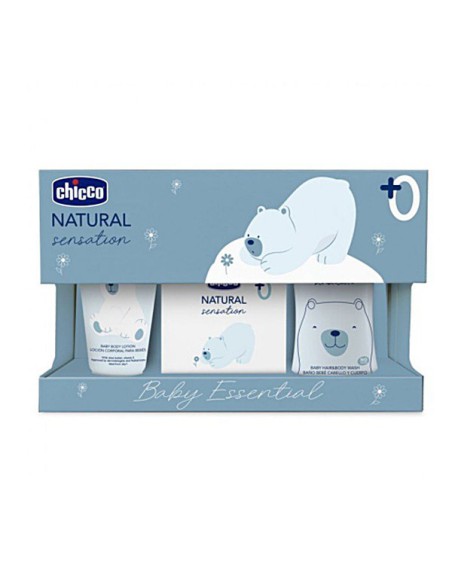 CHICCO SET NATURAL SENSATION BABY ESSENTIAL 0+ 1 ENVASE 200 ml + 1 ENV