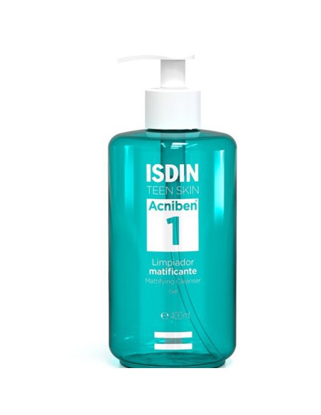 ISDIN TEEN SKIN ACNIBEN LIMPIADOR MATIFICANTE GEL 1 ENVASE 400 ml