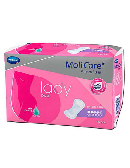 ABSORBENTE INCONTINENCIA ORINA LIGERA MOLICARE PREMIUM LADY PAD MAXI 5