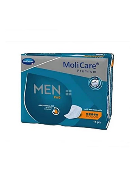 ABSORBENTE INCONTINENCIA ORINA LIGERA MOLICARE PREMIUM MEN PAD 5 GOTAS