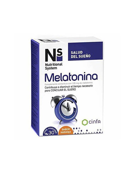 NS MELATONINA 1,95 MG 30 COMPRIMIDOS MASTICABLES SABOR NARANJA