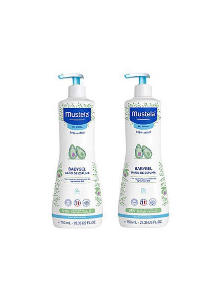 DUPLO BABY GEL BAÑO 750 ML ESPUMA MUSTELA 30% DESCUENTO 2 UNIDAD