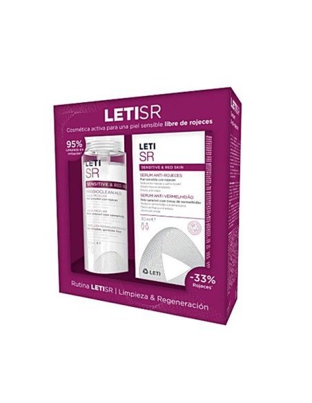LETI SR SENSITIVE AND RED SKIN SERUM ANTIROJECES + AGUA MICELAR